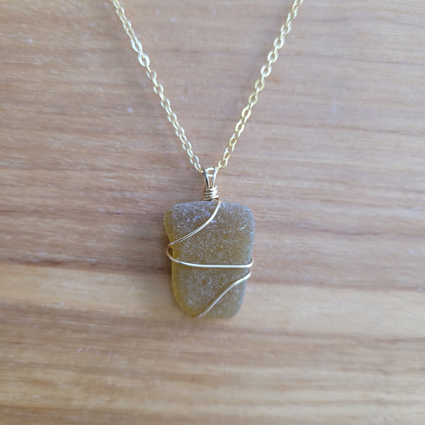 14K Gold-filled Sea Glass Necklaces