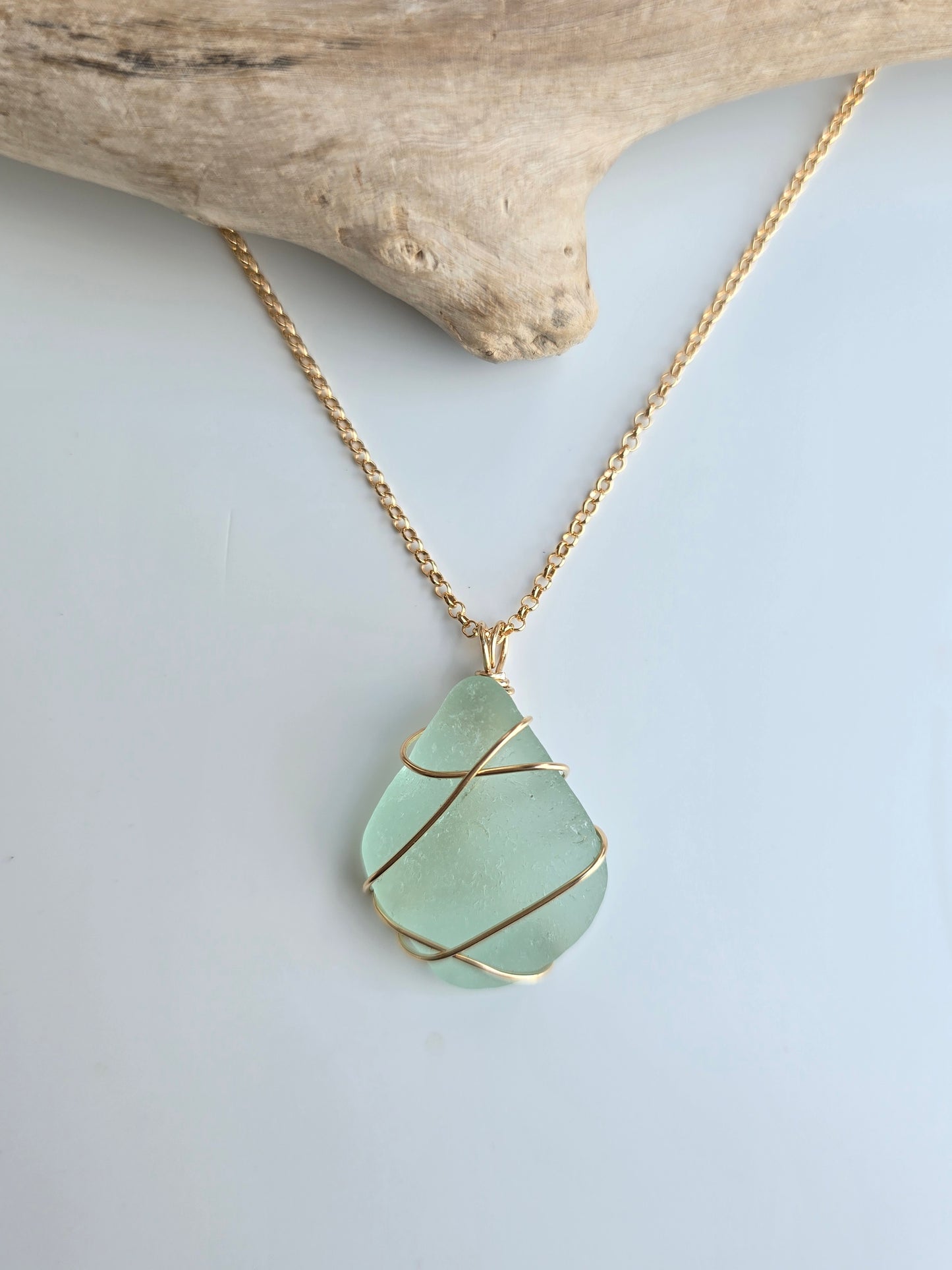 14K Gold-filled Sea Glass Necklaces
