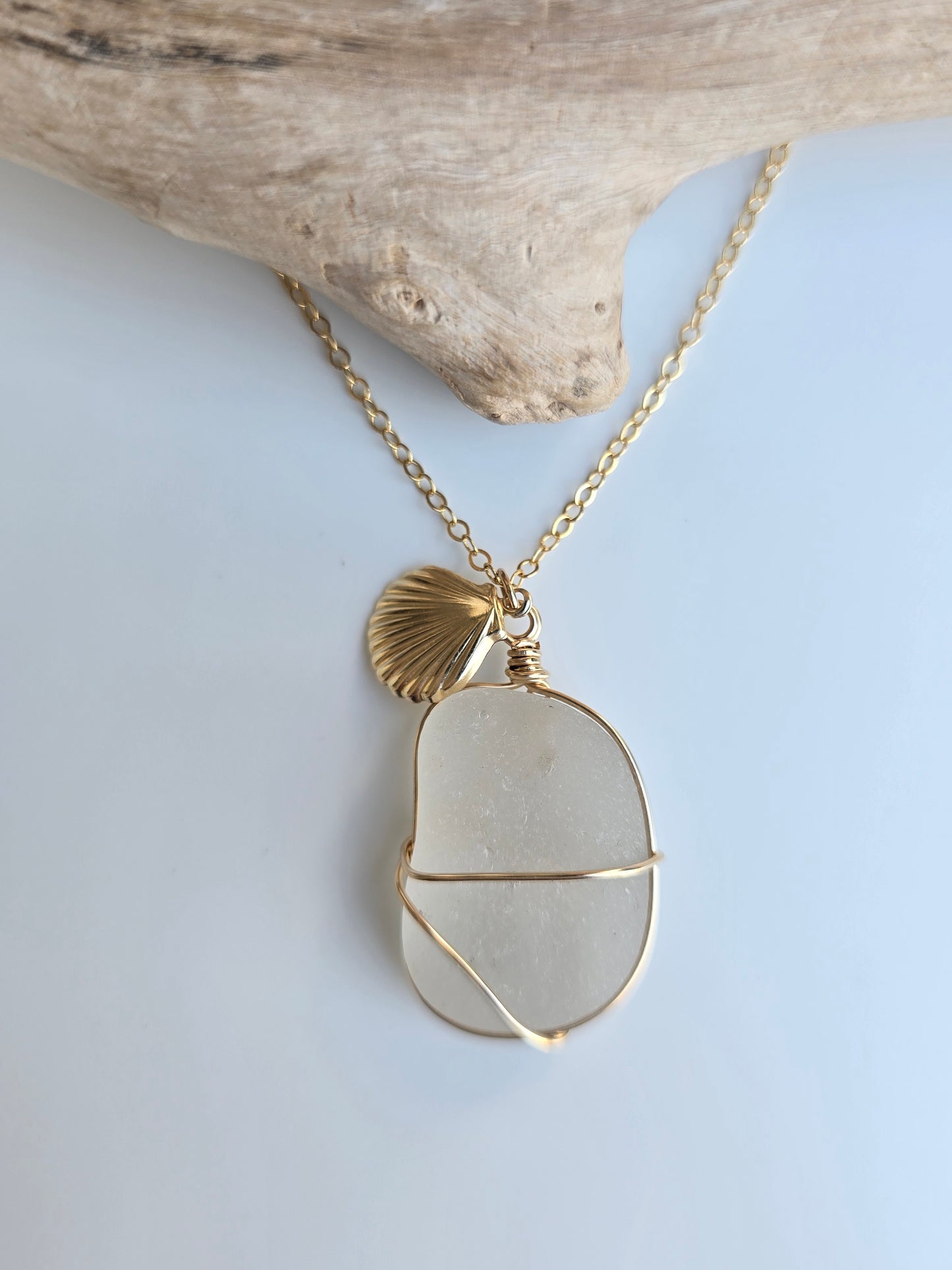 14K Gold-filled Sea Glass Necklaces