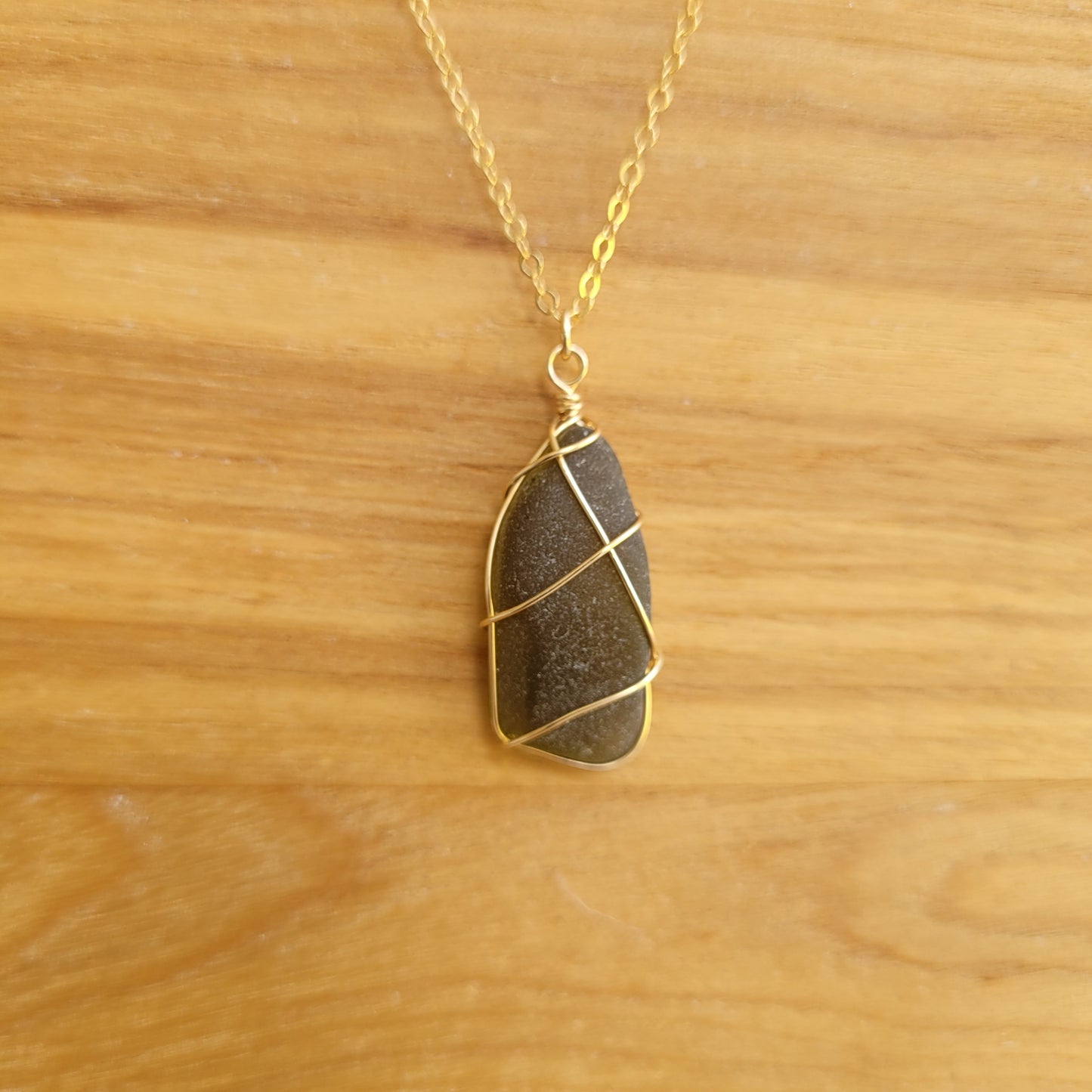 14K Gold-filled Sea Glass Necklaces