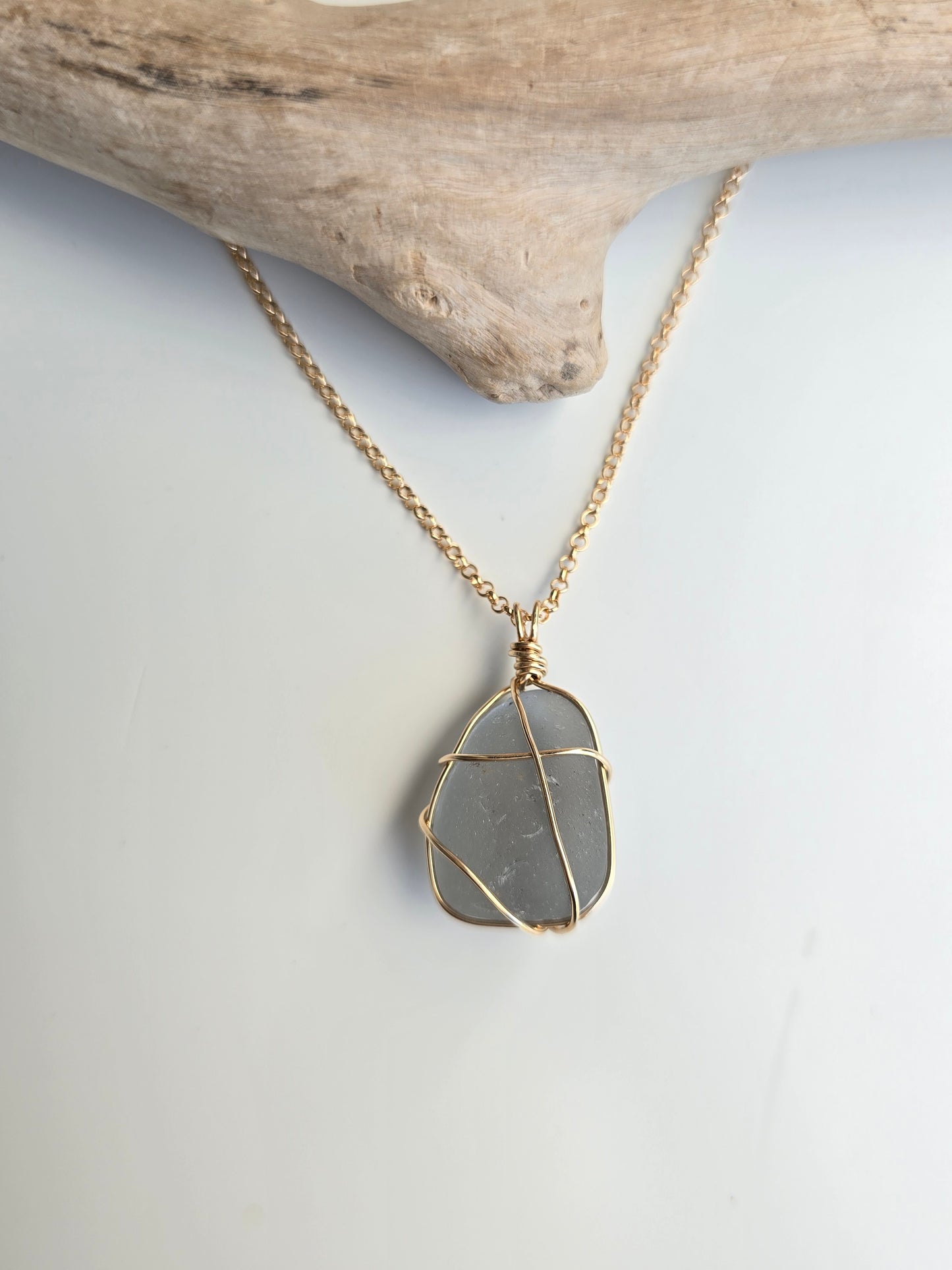 14K Gold-filled Sea Glass Necklaces