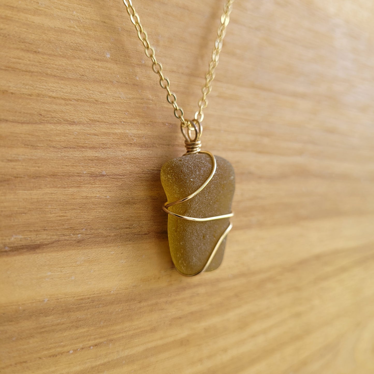 14K Gold-filled Sea Glass Necklaces
