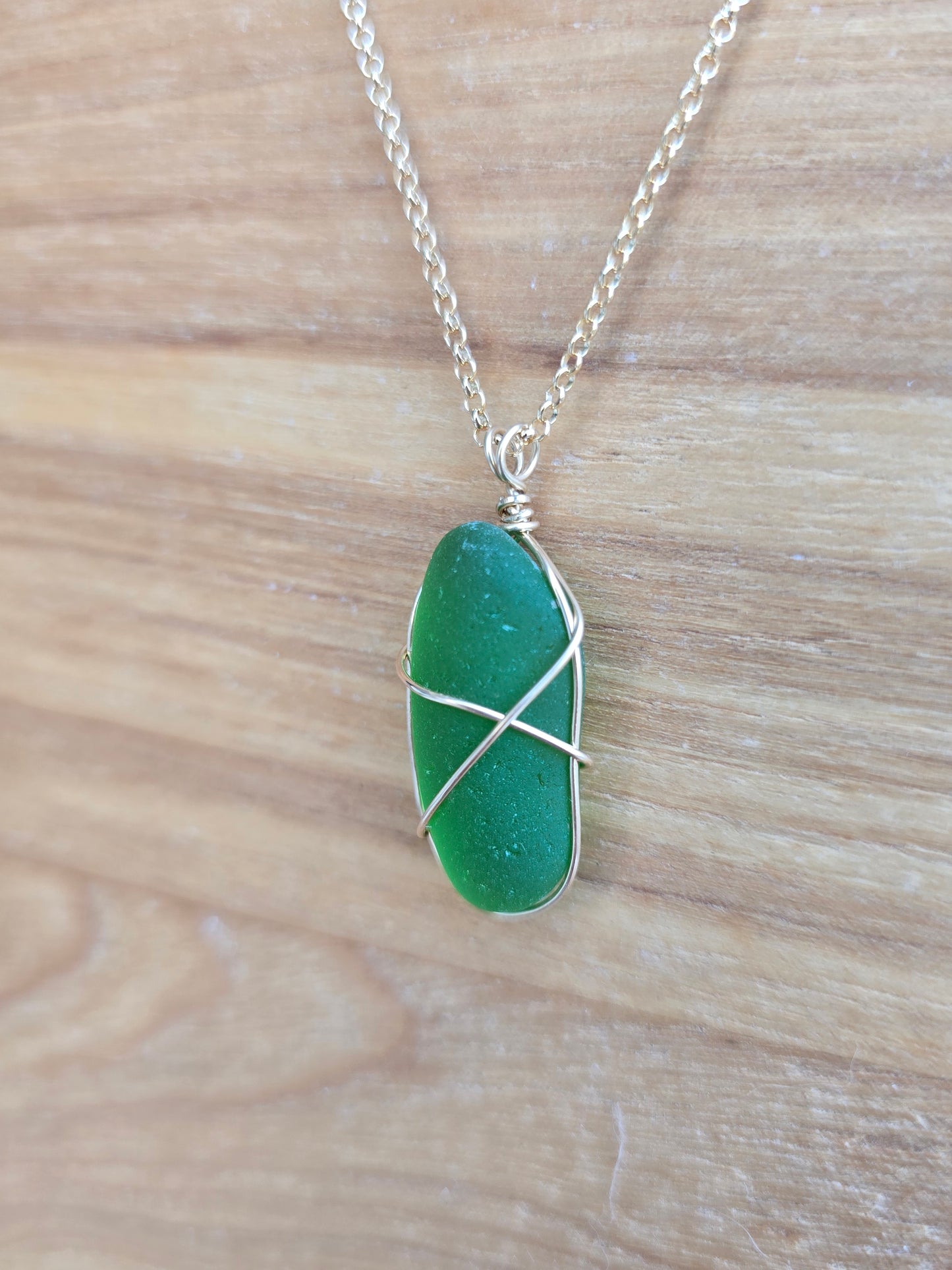 14K Gold-filled Sea Glass Necklaces