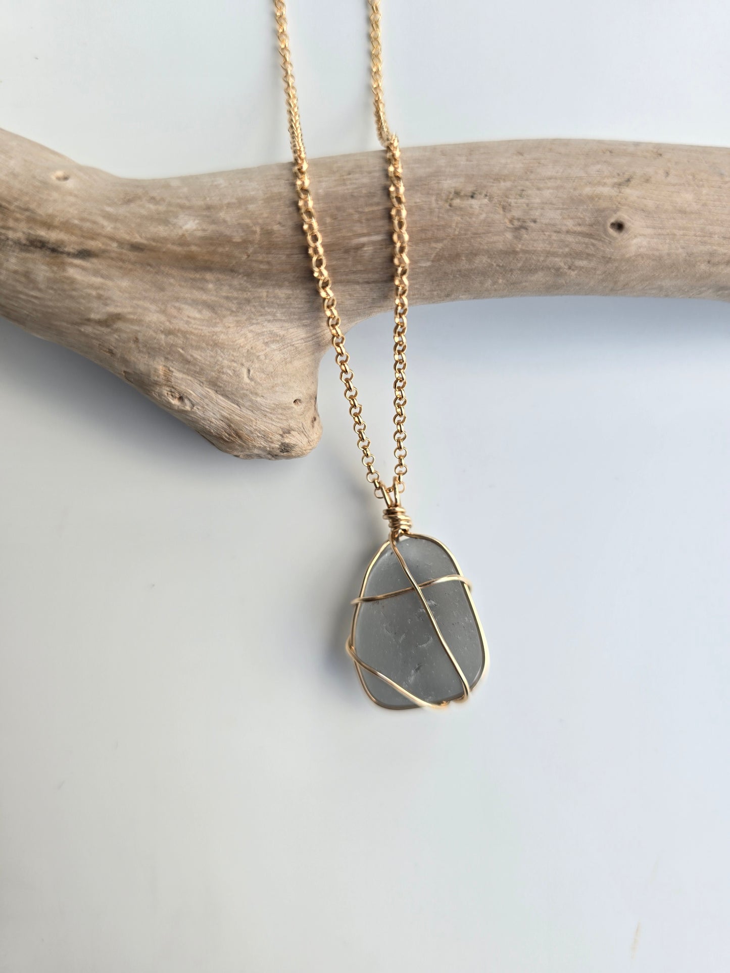 14K Gold-filled Sea Glass Necklaces