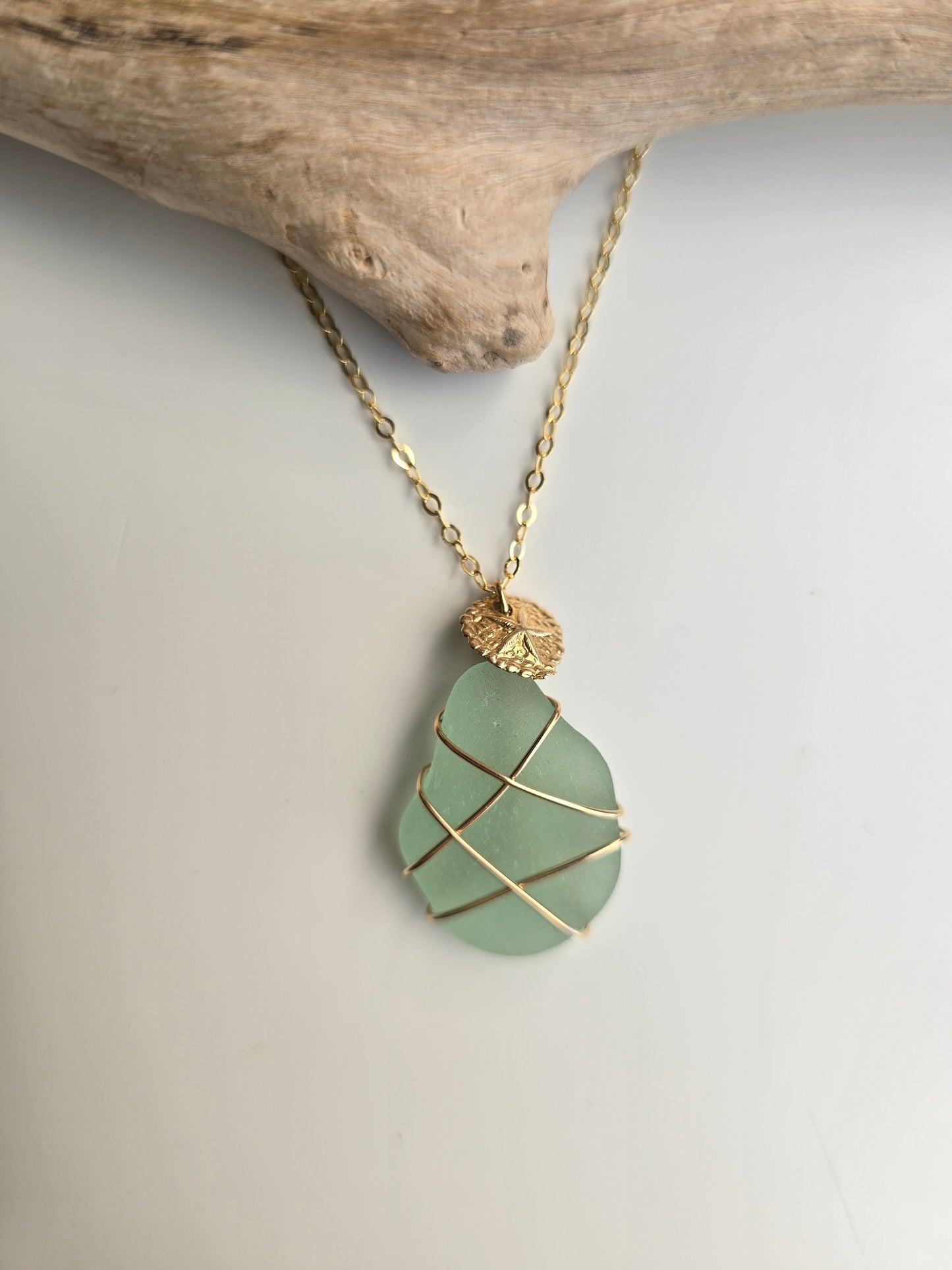14K Gold-filled Sea Glass Necklaces