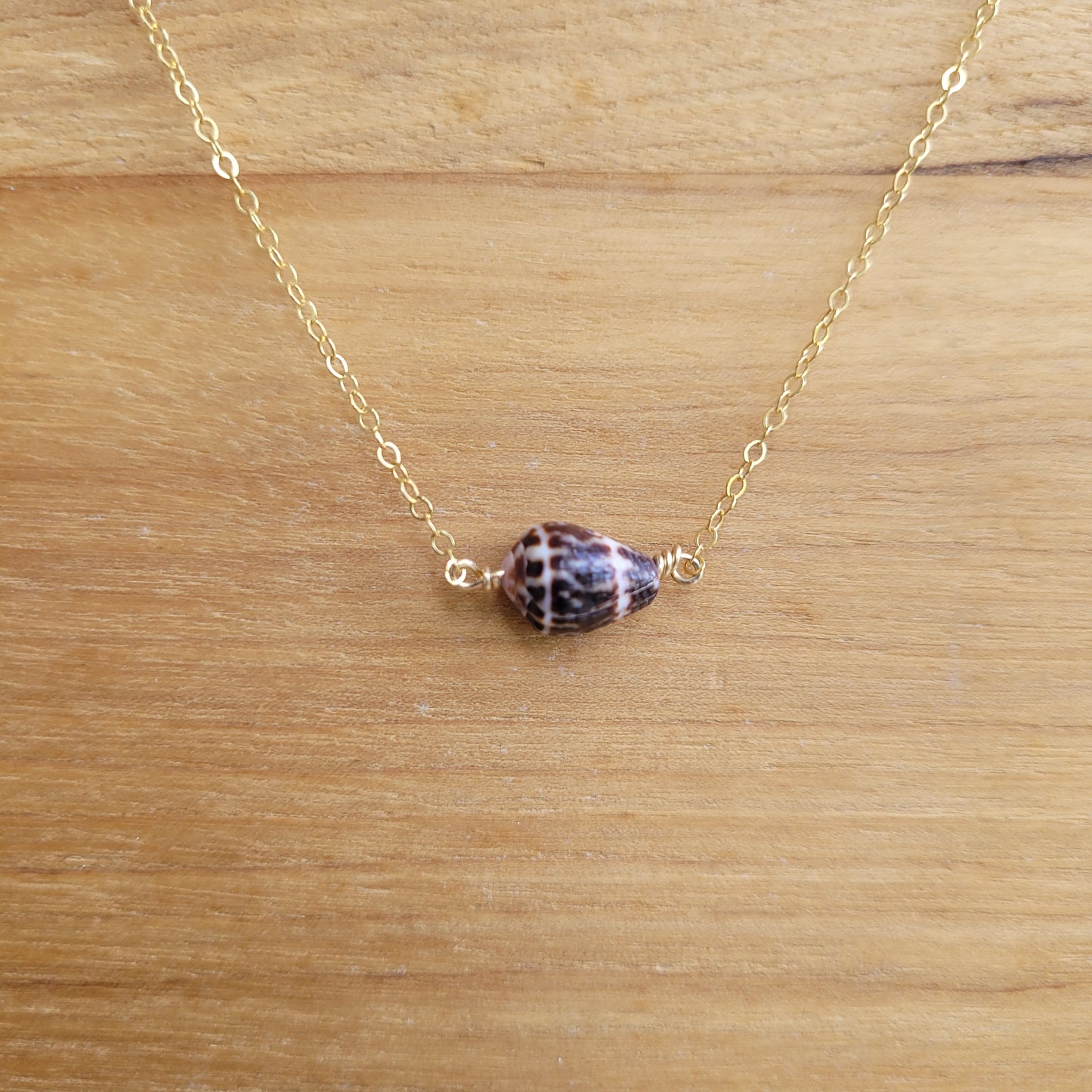 Gold Cone Shell Necklace