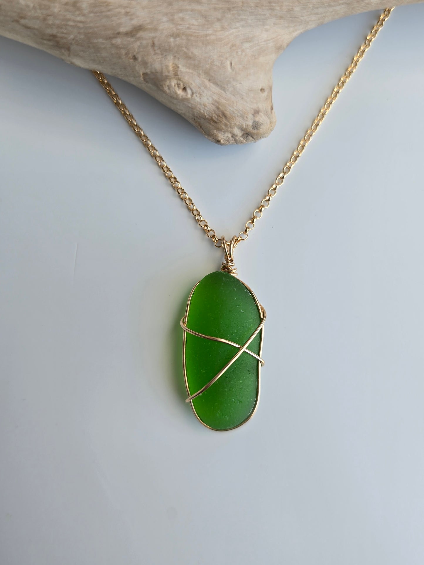 14K Gold-filled Sea Glass Necklaces