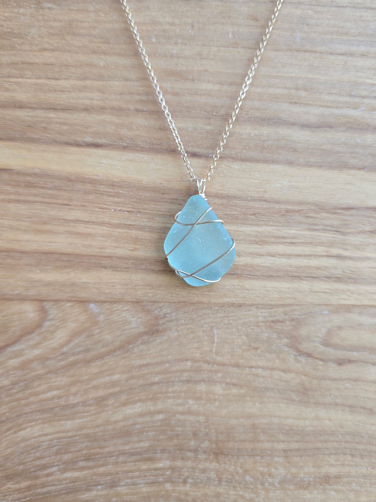 14K Gold-filled Sea Glass Necklaces