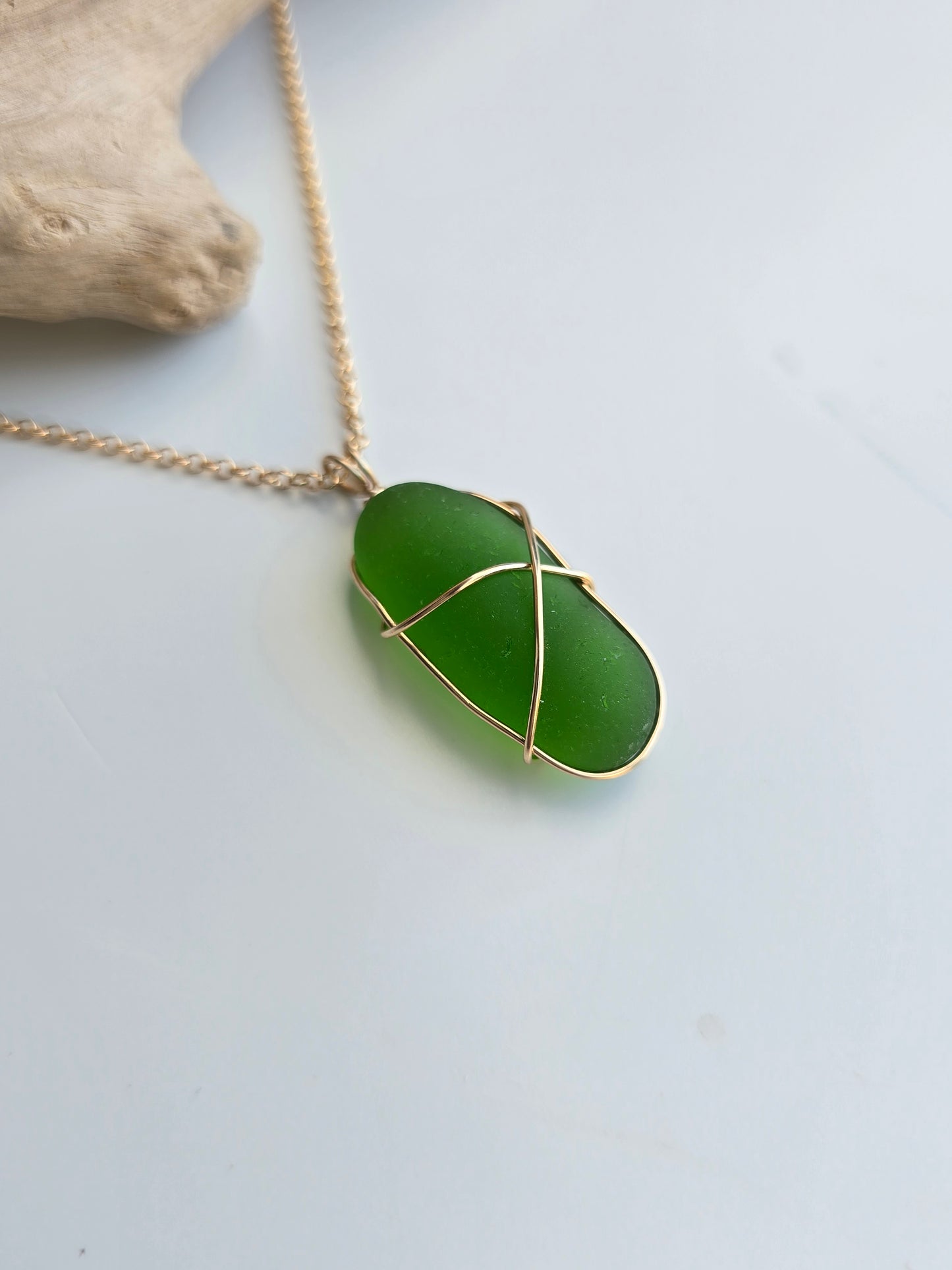 14K Gold-filled Sea Glass Necklaces