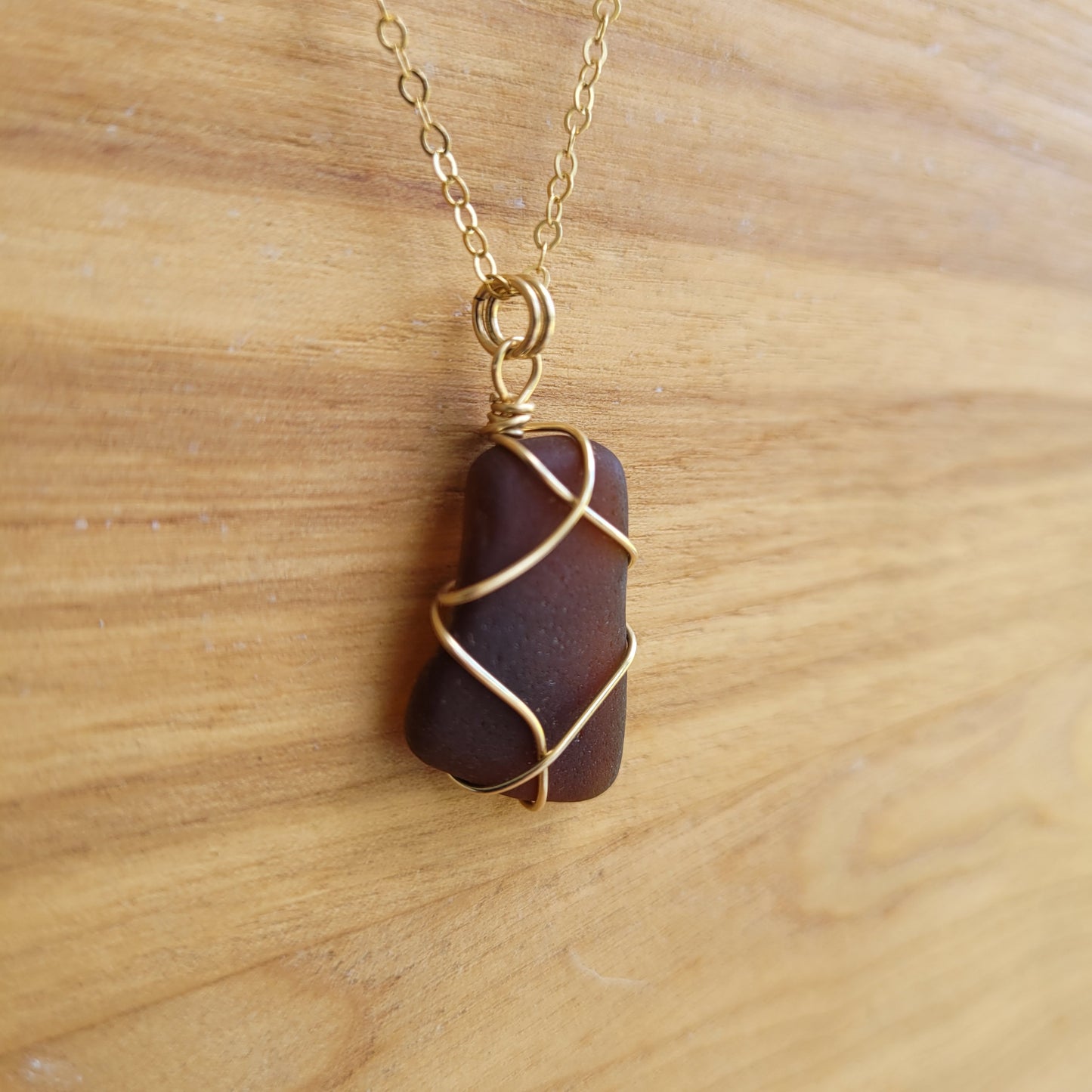 14K Gold-filled Sea Glass Necklaces