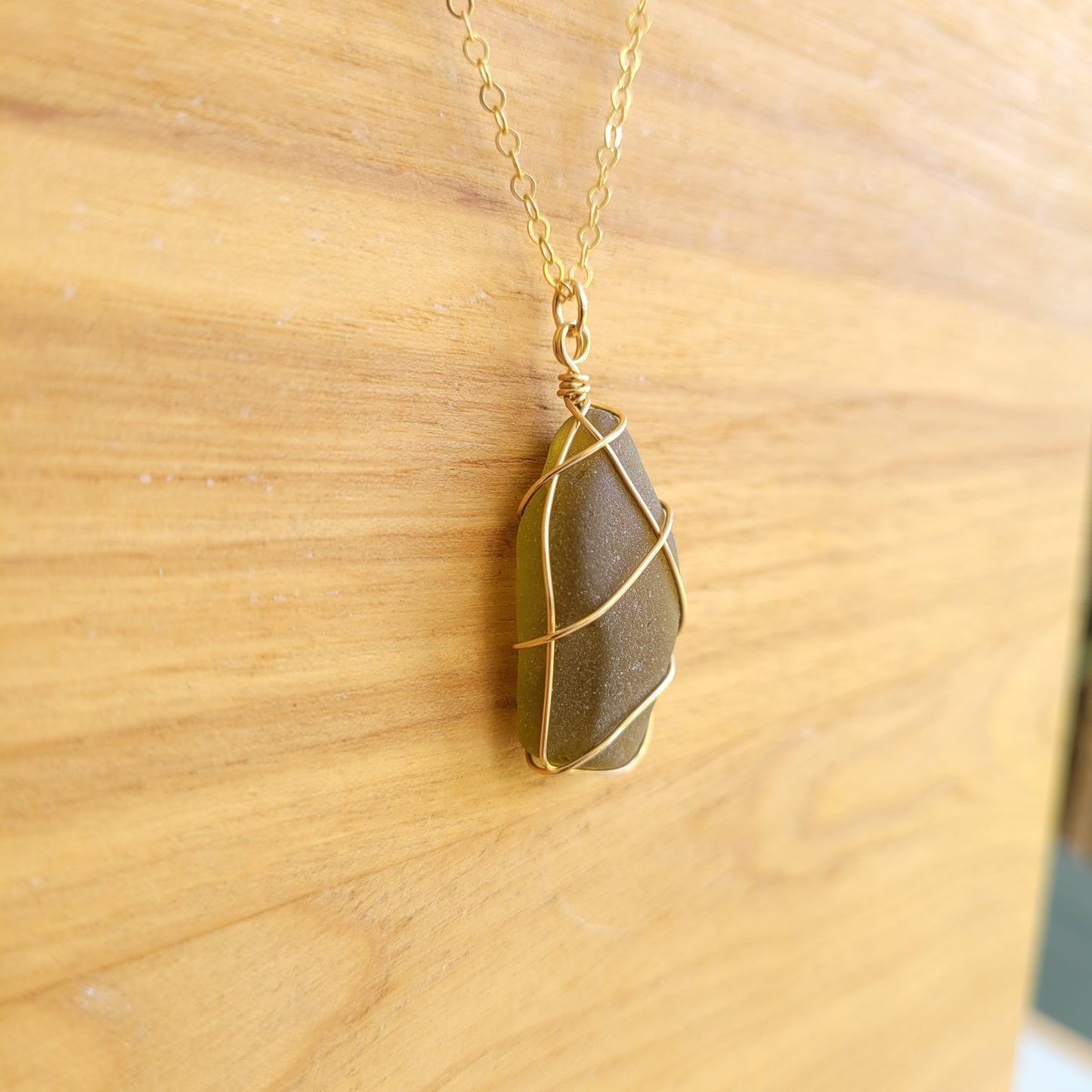 14K Gold-filled Sea Glass Necklaces