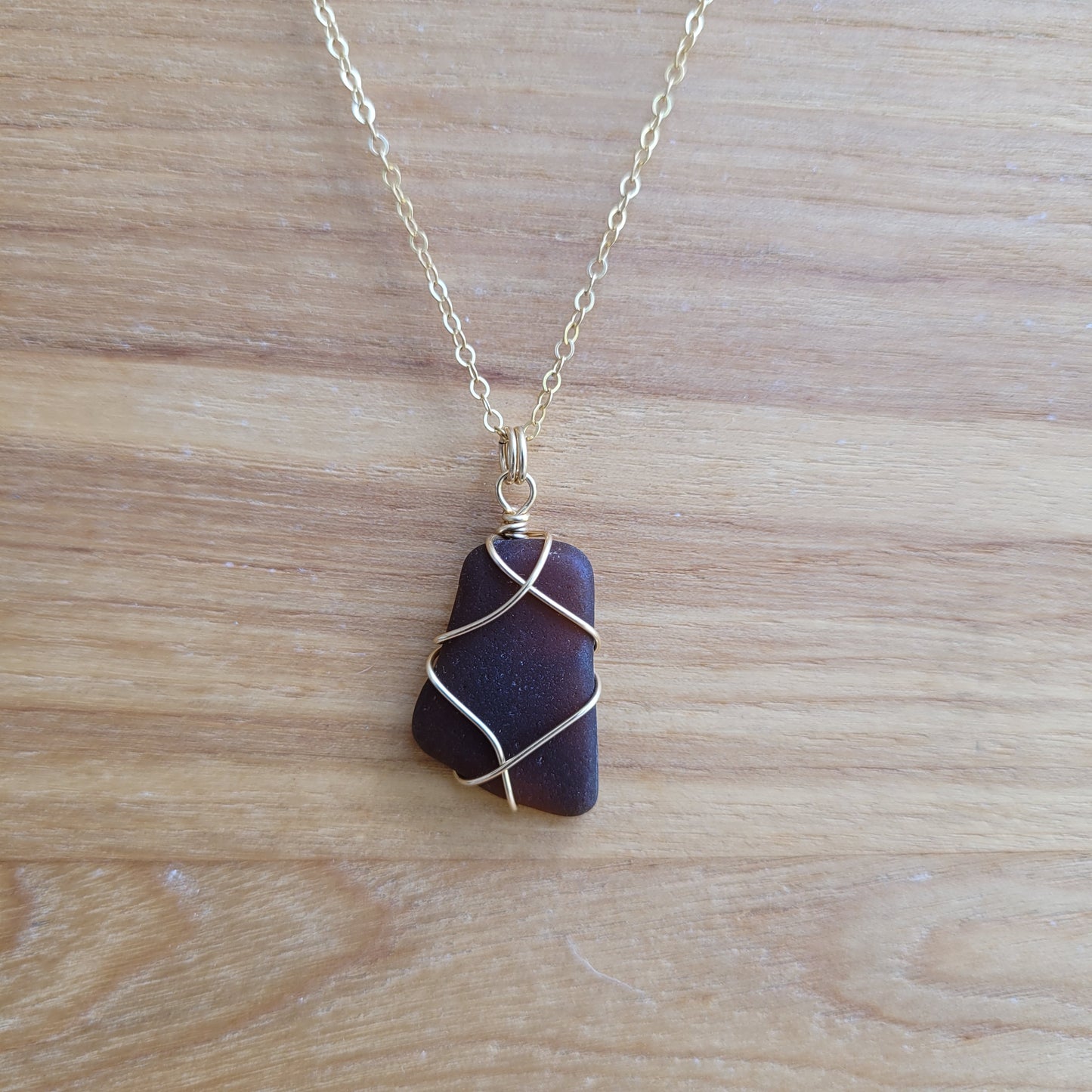 14K Gold-filled Sea Glass Necklaces