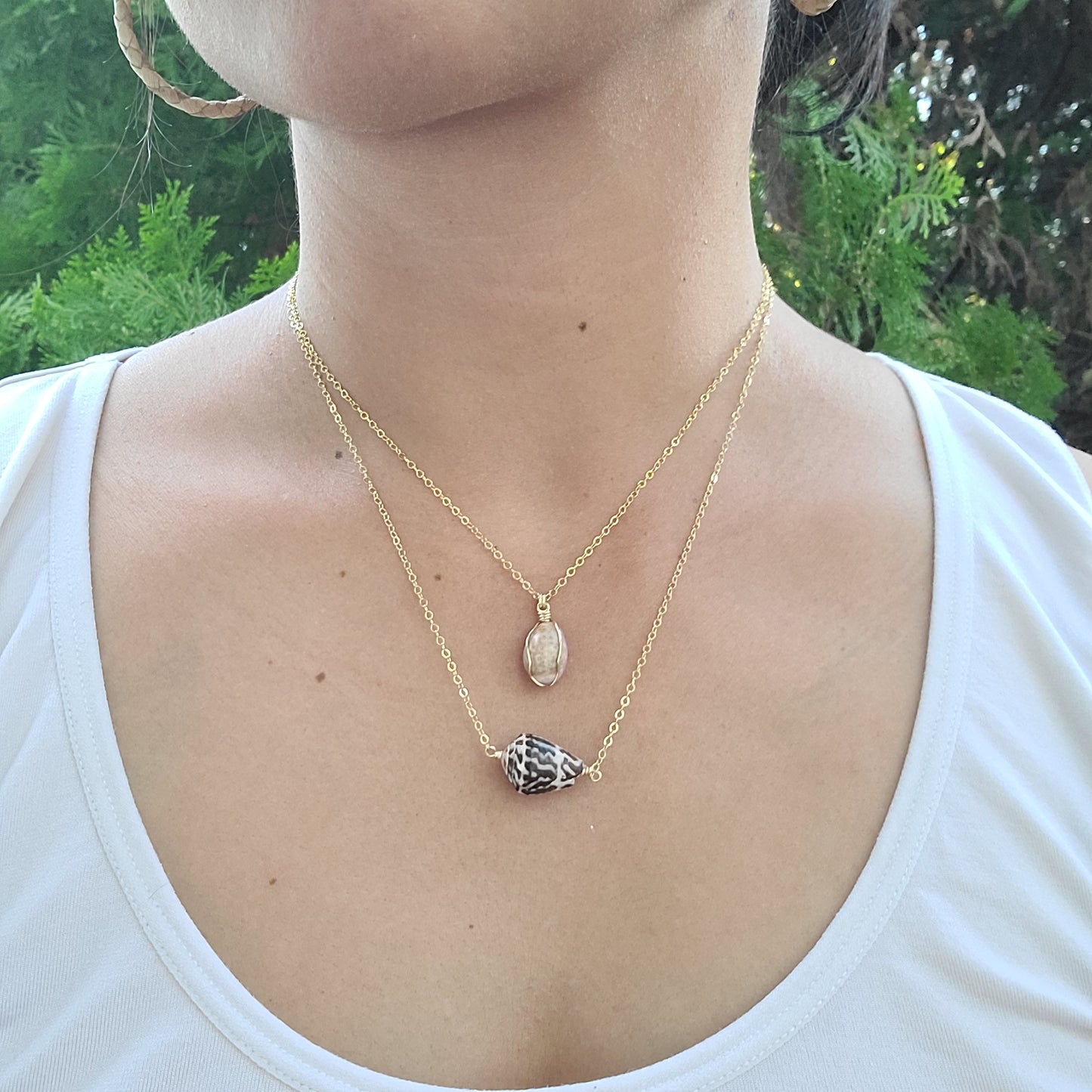 Gold Cone Shell Necklace