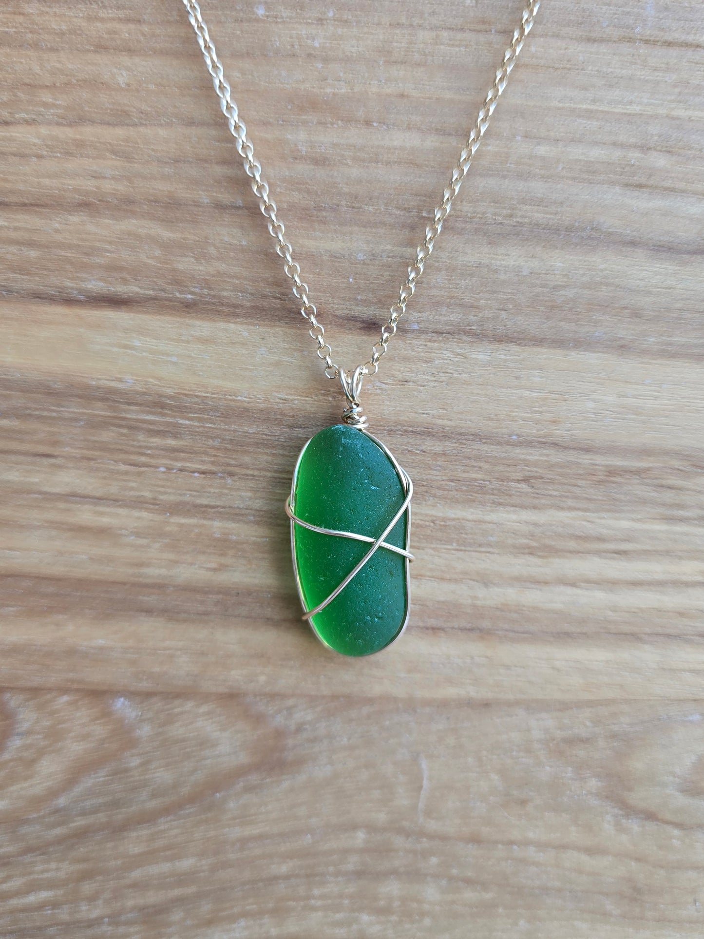 14K Gold-filled Sea Glass Necklaces