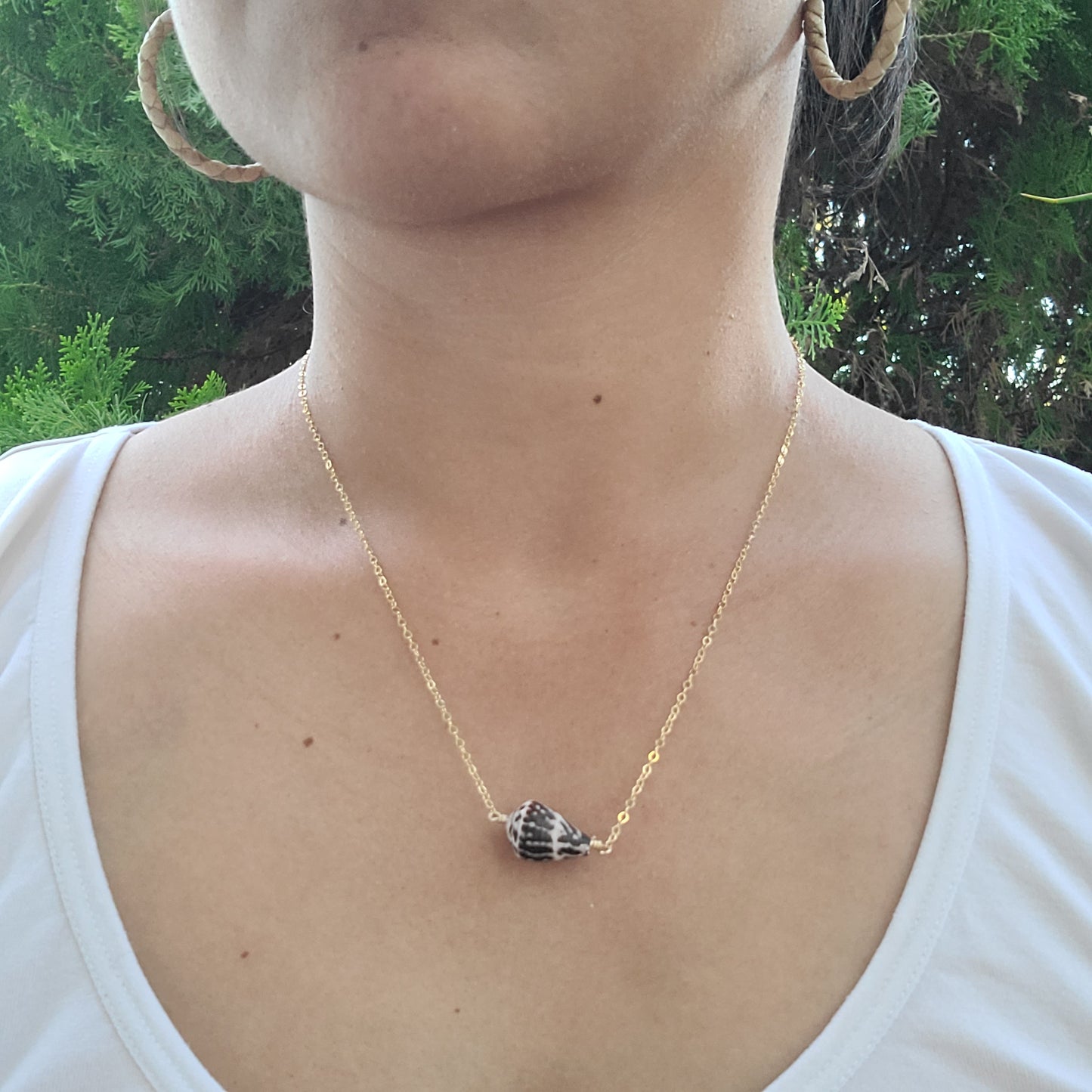 Gold Cone Shell Necklace