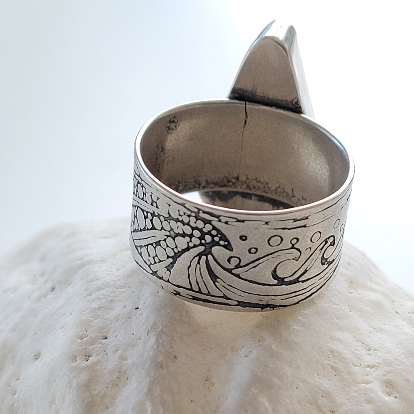 Stormy Seas Surfite Teardrop Ring