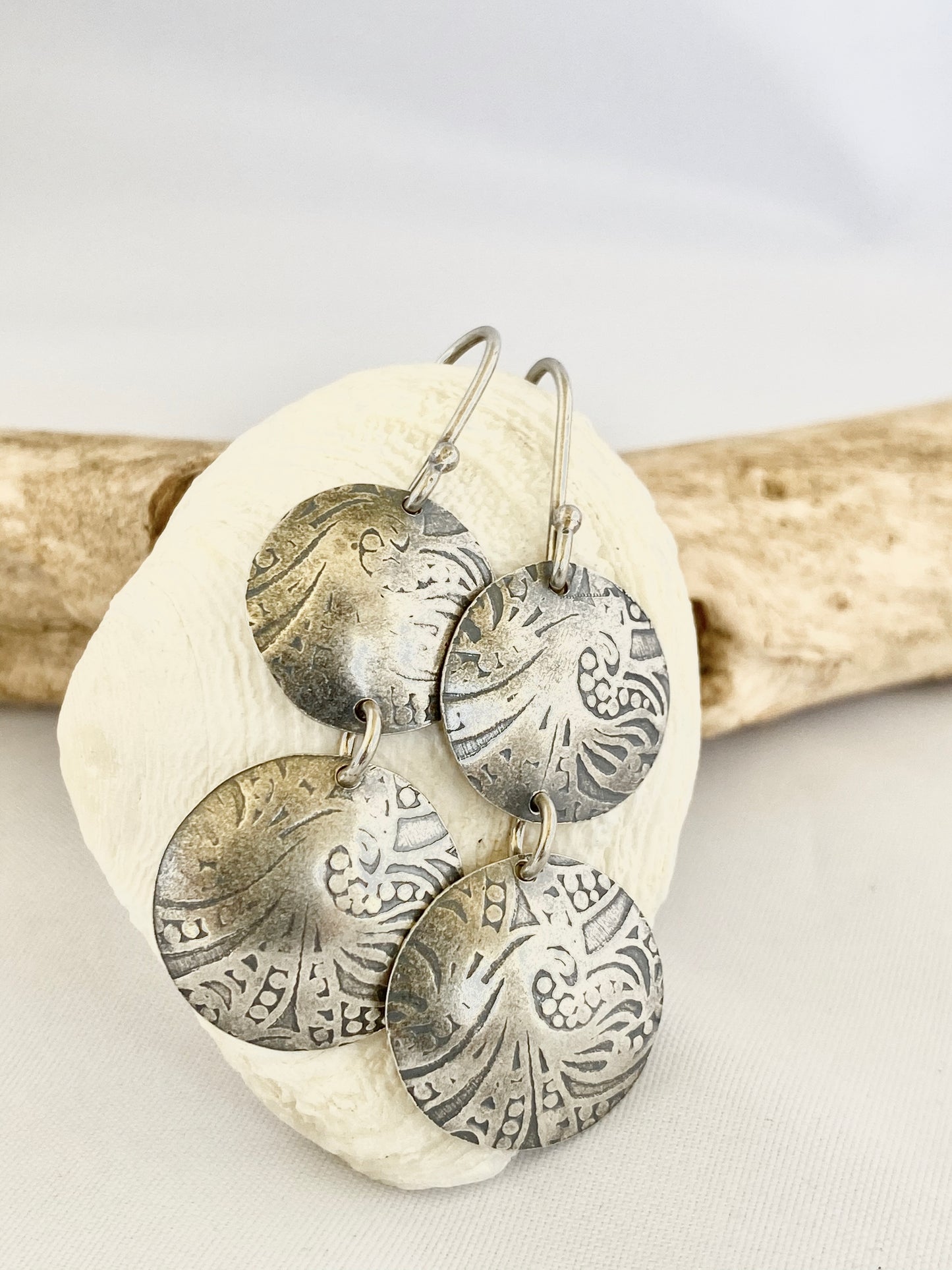 Breaker Waves Domed Earrings