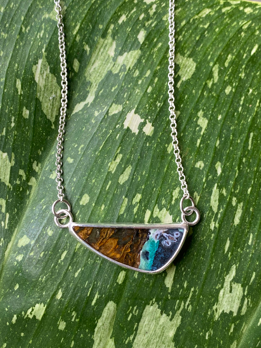 Wood Opal River Necklace