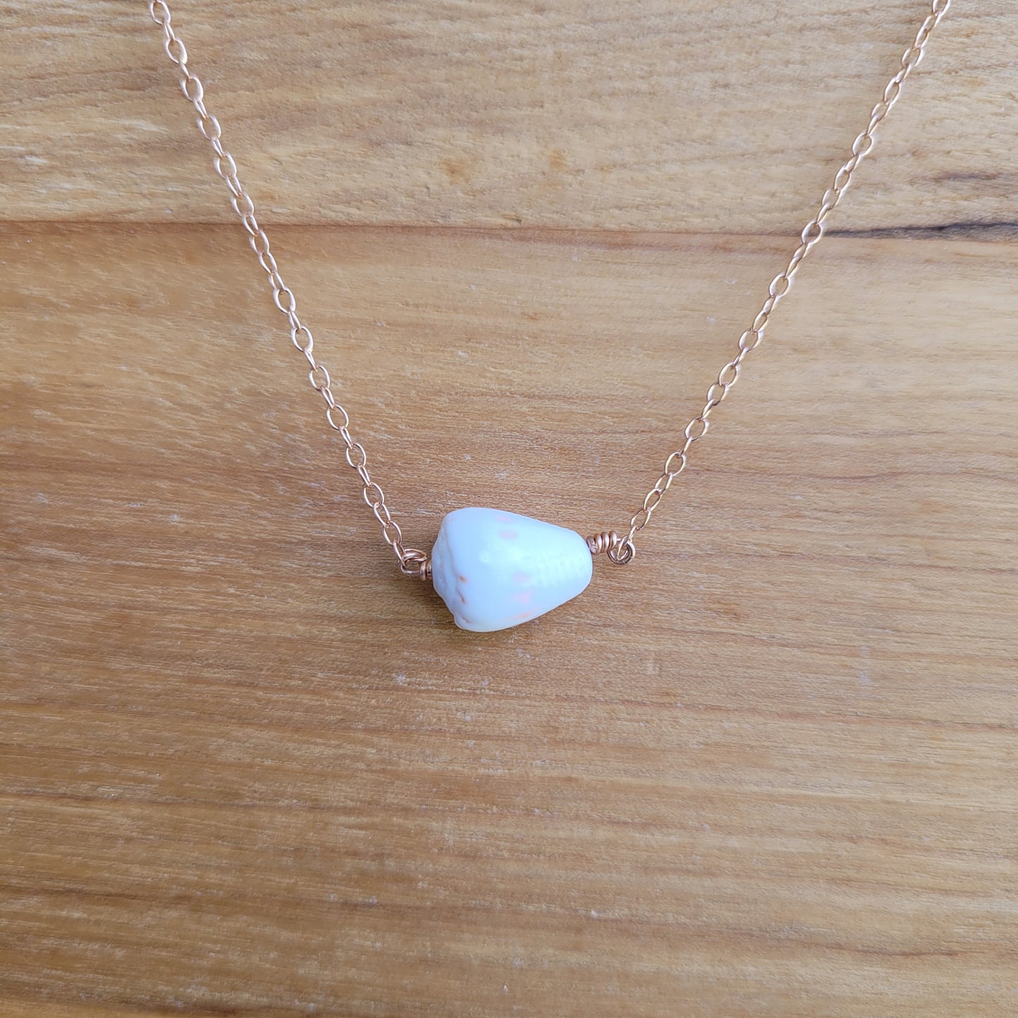 Rose Gold Cone Shell Necklace