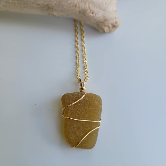 14K Gold-filled Sea Glass Necklaces