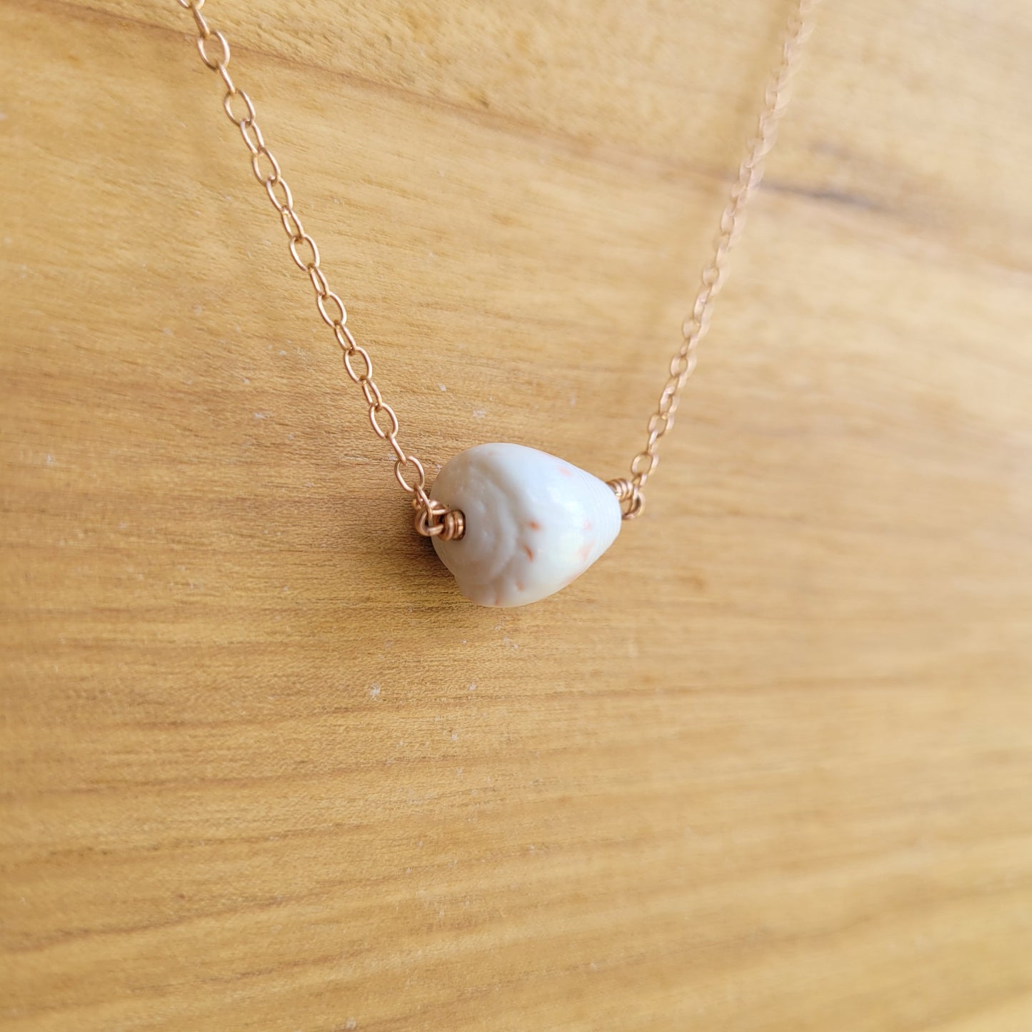 Rose Gold Cone Shell Necklace