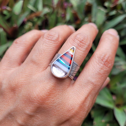 Stormy Seas Surfite Teardrop Ring
