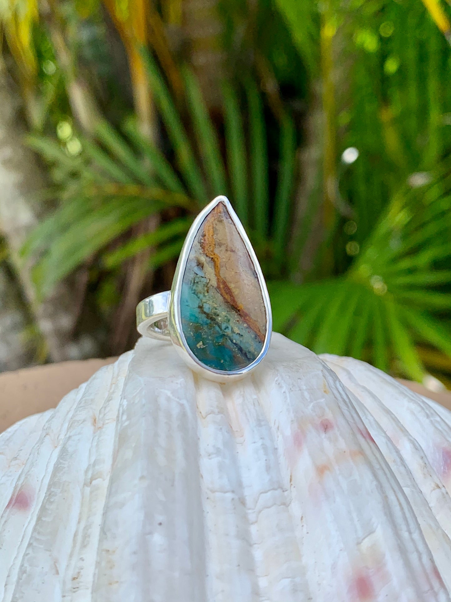 Beachscape Wood Opal Statement Ring